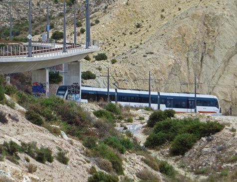 Alicante Tram in Alicante Spain